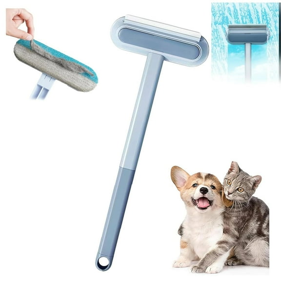 3 in 1 Pet Hair Remover, Multifunctional Pet Hair Remover, PetHair Removal Tool With Extra Long Handle for Furniture, Carpet, Clothes, Bedding, Floor, Car, Window (1pcs)
