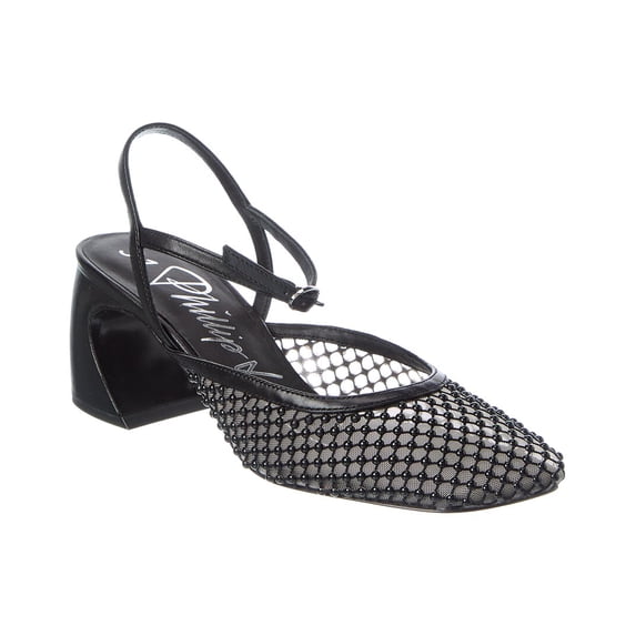 3.1 Phillip Lim ID Mesh & Leather Mary Jane Slingback Sandal, 40, Black