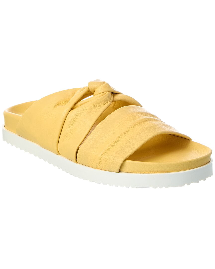 3.1 Phillip Lim Twisted Leather Pool Slide, 37, Yellow - Walmart.com