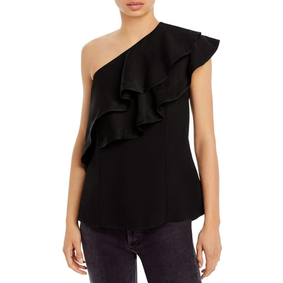 3.1 Phillip Lim womens  One-Shoulder Top, 2, Black