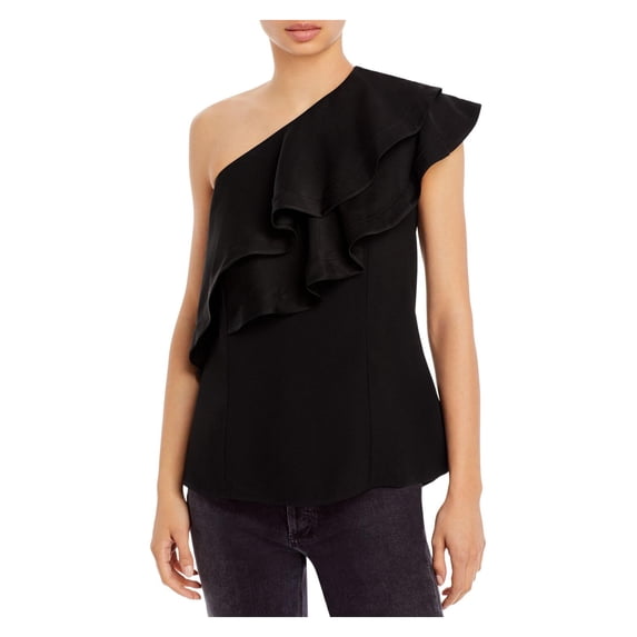 3.1 Phillip Lim womens One-Shoulder Top, 0, Black