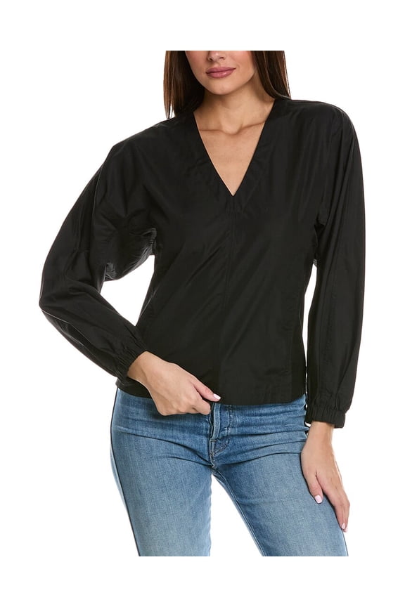 womens Blouson Top, 0, Black