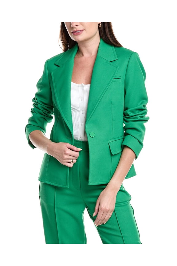 womens Cavalry Twill Wool Jacket, 2, Green