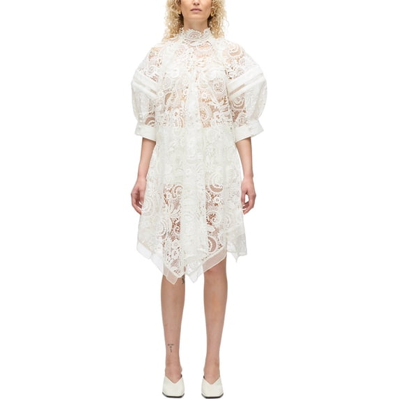3.1 Phillip Lim womens Corded Embroidered Lace Flounce Mini Dress, s