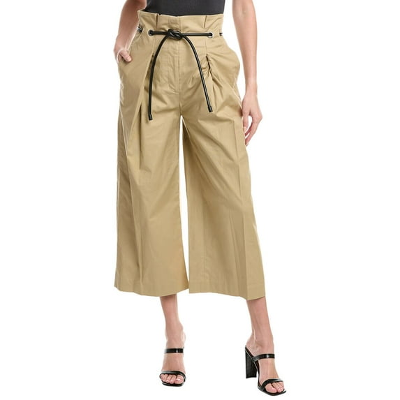 3.1 Phillip Lim womens Cropped Wide-Leg Pant, 2, Tan