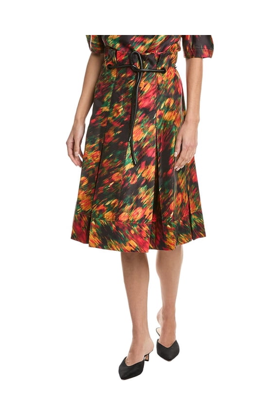 womens  Flowers In Motion Canvas Origami Silk-Blend Dress, 2