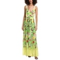 thumbnail image 1 of 3.1 Phillip Lim womens  Flowerworks Chiffon Degrade Ruched Silk-Blend Gown, 0, 1 of 3