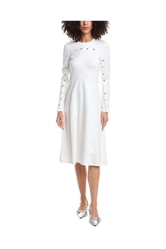 womens  Gathered Ponte Dress, 4