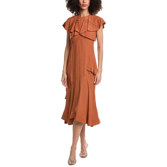 3.1 Phillip Lim womens Ruffle Overlay Midi Dress, 2