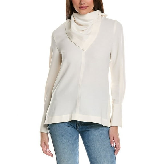 3.1 Phillip Lim womens  Scarf Blouse, 2, White