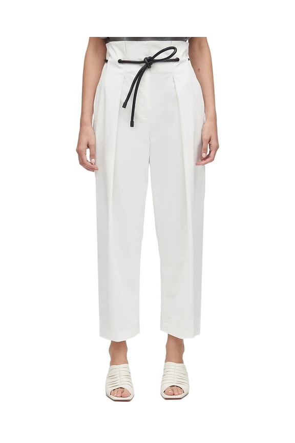 womens Twill High Waisted Belted Pant, 0