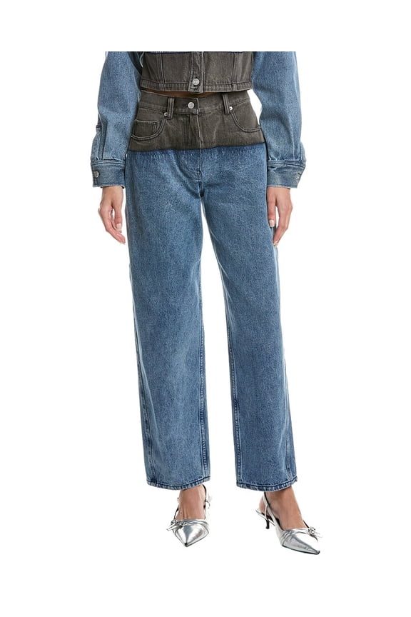 womens Two-Toned Slouchy Jeans, 2