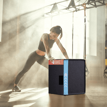 3 In 1 Plyometric Jump Box 12 To 30 Inch Cotton&Wooden Plyo Box Platform & Jumping Agility Box Anti-Slip Fitness Exercise Step Up Box For Home Gym Training Conditioning Strength Training Black