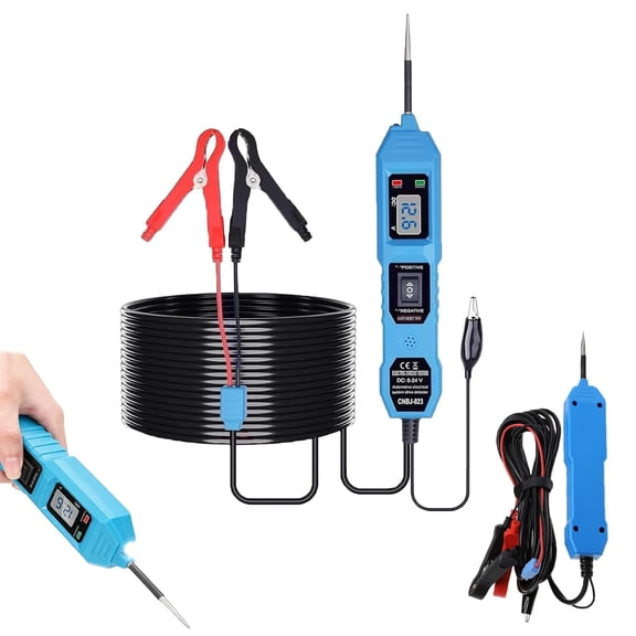 3 in 1 Power Circuit Probe Tester,Circuit Relay Tester Dc 3.5v-36v,Blue | Automotive Circuit & Relay Diagnostic Tester, Digital Car Electrical Tester with LED Work Light for Cars Trucks