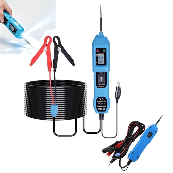 3 in 1 Power Circuit Probe Tester,Dc 3.5v-36v Car Electrical System Diagnostic Tool,Digital Car Electrical Tester with Led Work Light for Vehicles & Engineering Machinery (Blue)