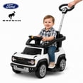 thumbnail image 1 of 3 in 1 Push Car, Licensed Ford Bronco, SHINPT Toddler Push Car with Parent Control Handle, Safety Fence, Lights, Music & Storage, Ride on Toy for Toddlers 18-36 Months, White, 1 of 8