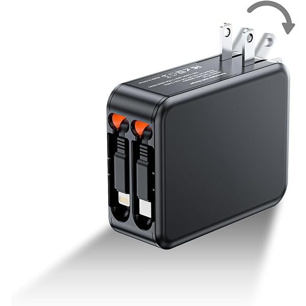 3 in 1 Retractable Wall Charge with Dual Cables, 35W USB C Charger Block with Foldable Plug, 62W Power Adapter Fast Charging for iPhone 16/15/14/13/12/11 Series, Pad, LG, Samsung and More