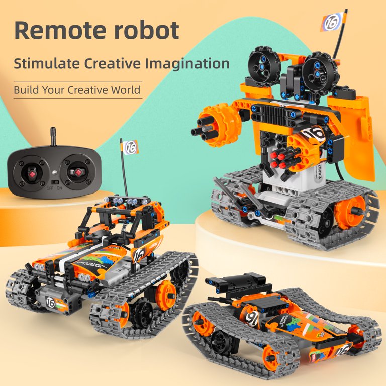 3 in 1 STEM Building Kit for Boys Girls Ages 8-12, Car/Tank/Robot (392  Pcs)
