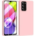 thumbnail image 1 of 【3 in 1 for Samsung Galaxy A03S case, with 2 Pack Screen Protector, Camera Protection，Liquid Silicone Slim Shockproof Protective Phone Case 6.5inch [Microfiber Lining] (Pink), 1 of 12