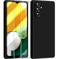 thumbnail image 1 of [3 in 1 for Samsung Galaxy A13 5G case, with 2 Pack Screen Protector, Camera Protection，Liquid Silicone Slim Shockproof Protective Phone Case [Microfiber Lining] (Black), 1 of 12