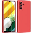 thumbnail image 1 of [3 in 1 for Samsung Galaxy A13 5G case, with 2 Pack Screen Protector, Camera Protection，Liquid Silicone Slim Shockproof Protective Phone Case [Microfiber Lining] (Red), 1 of 12