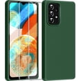 thumbnail image 1 of 【3 in 1 for Samsung Galaxy A23 5G case, with 2 Pack Screen Protector, Camera Protection，Liquid Silicone Slim Shockproof Protective Phone Case [Microfiber Lining] (Alpine Green), 1 of 6