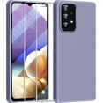 thumbnail image 1 of 【3 in 1 for Samsung Galaxy A32 5G case, with 2 Pack Screen Protector, Camera Protection，Liquid Silicone Slim Shockproof Protective Phone Case 6.5inch [Microfiber Lining] (Lavender Grey), 1 of 12