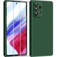 thumbnail image 1 of [3 in 1 for Samsung Galaxy A53 5G case, with 2 Pack Screen Protector, Camera Protection，Liquid Silicone Slim Shockproof Protective Phone Case [Microfiber Lining] (Alpine Green), 1 of 12