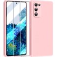 thumbnail image 1 of 3 in 1 for Samsung Galaxy S20 FE 5G Case, with 2 Pack Screen Protector, with Full Camera Cover Protection，Liquid Silicone Slim Shockproof Protective Phone Case [Microfiber Lining] (Pink)…, 1 of 12