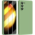 thumbnail image 1 of 3 in 1 for Samsung Galaxy S23 Case, with 2 Pack Screen Protector, with Full Camera Cover Protection，Liquid Silicone Slim Shockproof Protective Phone Case for S23 5G 6.1 (Matcha Green)…, 1 of 12