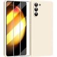 thumbnail image 1 of 3 in 1 for Samsung Galaxy S23 Case, with 2 Pack Screen Protector, with Full Camera Cover Protection，Liquid Silicone Slim Shockproof Protective Phone Case for Samsung S23 5G 6.1 (Stone), 1 of 12