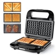 thumbnail image 1 of 3 in 1 Sandwich Maker & Waffle Maker, 750W Panini Press with Removable Non-Stick Plate Easy to Clean, Grilled Cheese Maker for Home Kitchen Breakfast, 1 of 7