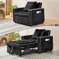 3 in 1 Single Convertible Sleeper Sofa Chair, 35.4" Pull Out Sofa Bed