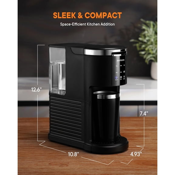 3 in 1 Single Serve Coffee Machine, K Cup Coffee Maker Compatible with Ground Coffee & Teas, 6 to 14oz Brew Sizes, 40oz Removable Water Tank, Descale Settings, Black