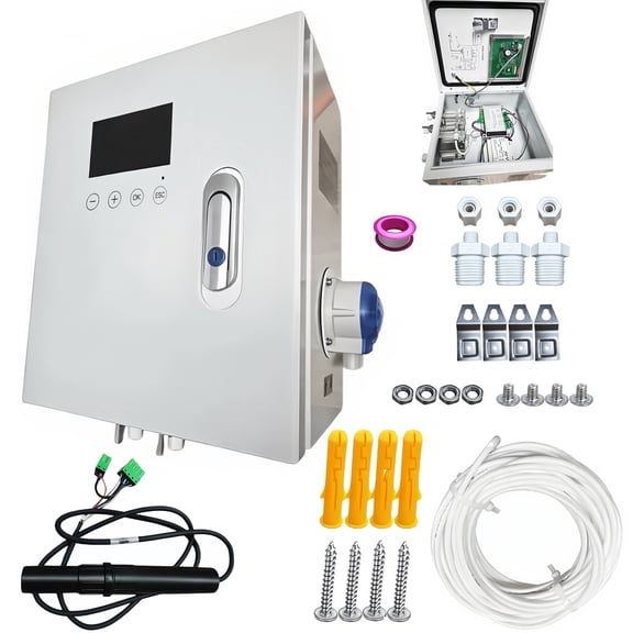 3 In 1 Smart PH/ORP/TEMP Controller with Remote APP, Swimming Pool Disinfection System, Intelligent Water Quality Control System Suitable for any Salt Chlorinator