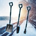 thumbnail image 1 of 3 in 1 Snow Shovel, Portabel Snow Brush, Stainless Steel Snow Shovel Set, Portable Snow Removal Tool, Removable Retractable Vehicle Snow Shovel in Winter with Cloth Bag, Ice Scraper, 1 of 5