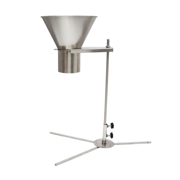 3.1" Stainless Steel Feeding Hopper Dispensing Funnel with Support Stand