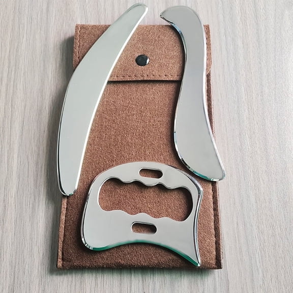 *3 in 1 Stainless Steel Muscle Scraper Tools Set,Scraping Massage Tools for Physical Therapy,Derma Edge Massage Tool & GuaSha Massage Scraper Tool,IASTM Tools,Guasha Tool for Body*