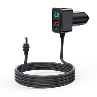 Universal 12-24V Dual USB Charger 3 In 1 Car Cigarette Lighter w/ LED Digital Vo