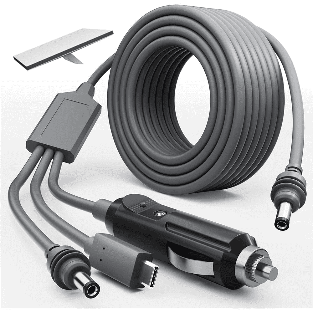 3 in 1 Starlink Mini Cable 11FT/ 3M, High-Speed USB C/Car Charger/DC to DC Replacement Cable for Starlink Mini Power, Waterproof Extension Power Cable Accessories