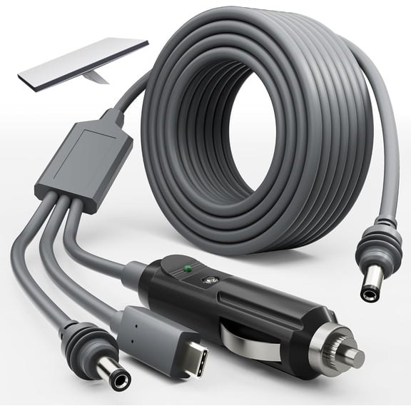 3 in 1 Starlink Mini Cable 16.4FT/ 5M, High-Speed USB C/Car Charger/DC to DC Replacement Cable for Starlink Mini Power, Waterproof Extension Power Accessories 5M