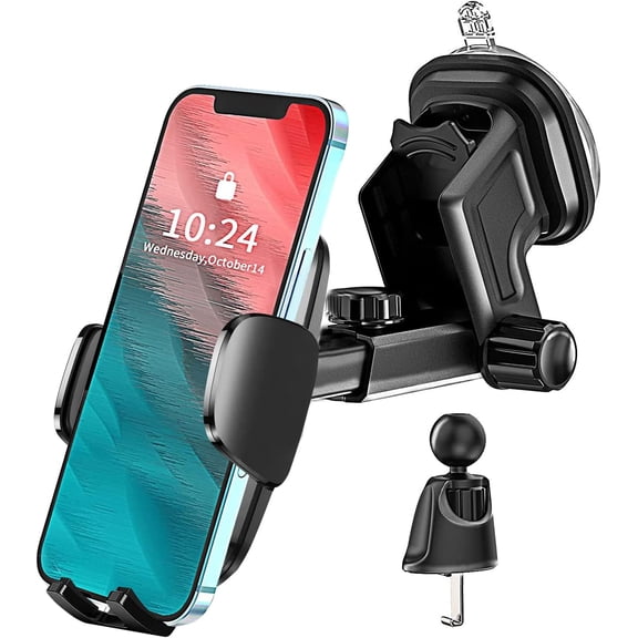 3 in 1 Suction Cup Phone Holder Windshield/Dashboard/Air Vent,Car Phone Mount with Strong Sticky Gel Pad for Google Pixel 7A/7 Pro/6 6A/5 5A/4 4A 4 XL/3A 3,Oneplus 11 5G/10T 10 Pro/Nord N200 N20 N100