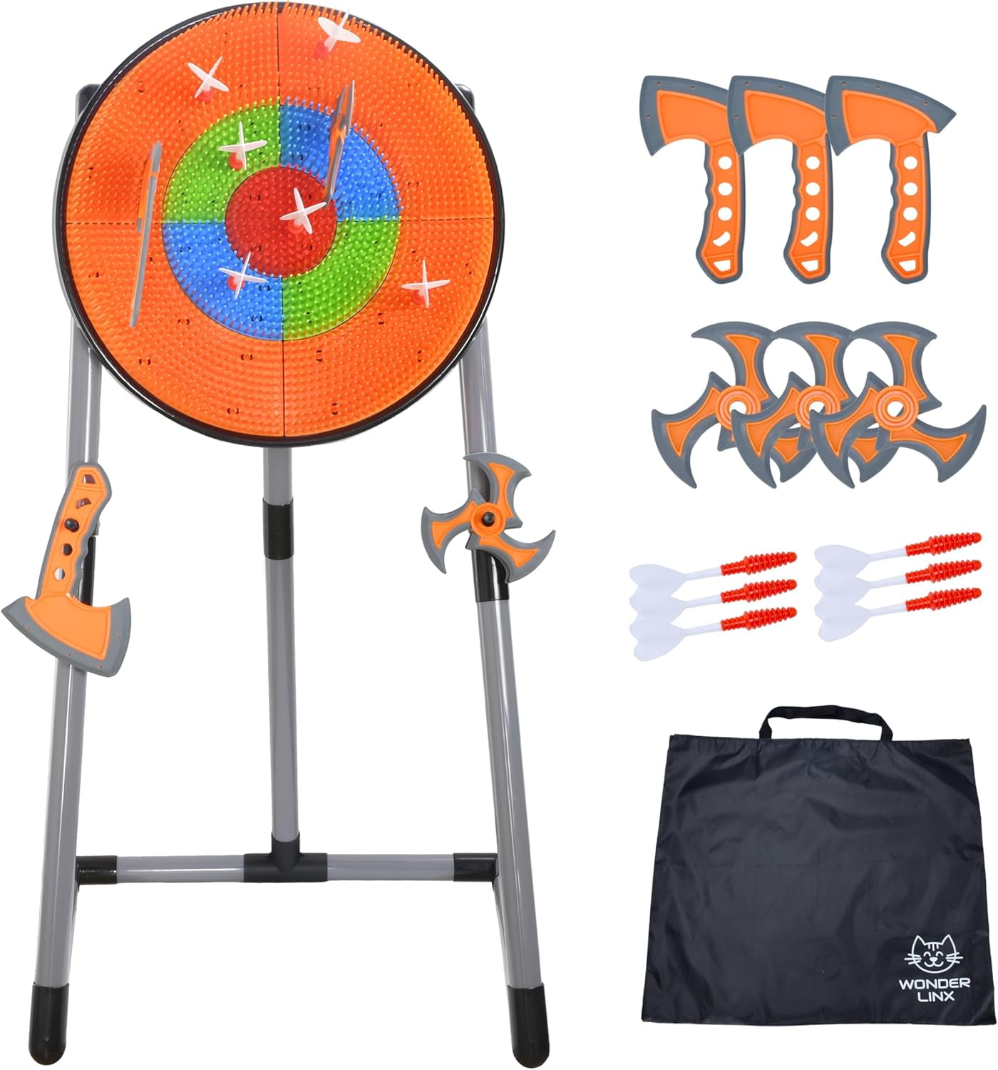 3 in 1 Throwing Game Toy Set Dart & Axe Throwing Game with Bristle