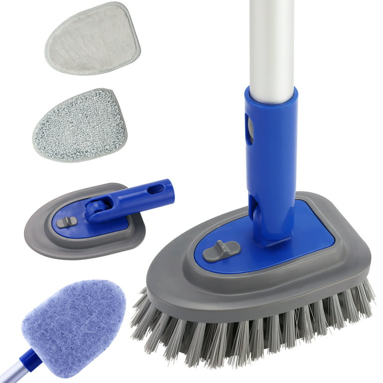 Tub Tile Scrubber Brush, 3 in 1 Shower Cleaning Brush with