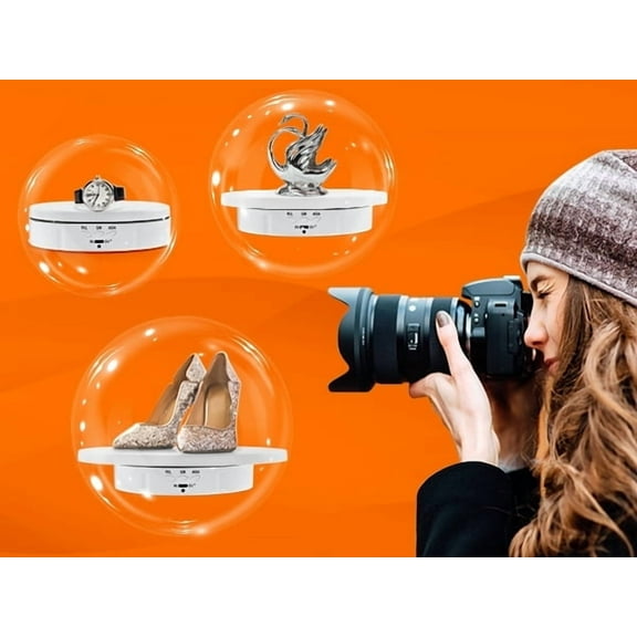 3 in 1 Turner Cup Rotating Display Stand for Epoxy Glitter Tumbler, 360 degree rotating display stand, 5.74 / 7.08 / 8.06 diameter, automatic remote control silent rotation, can be rotated