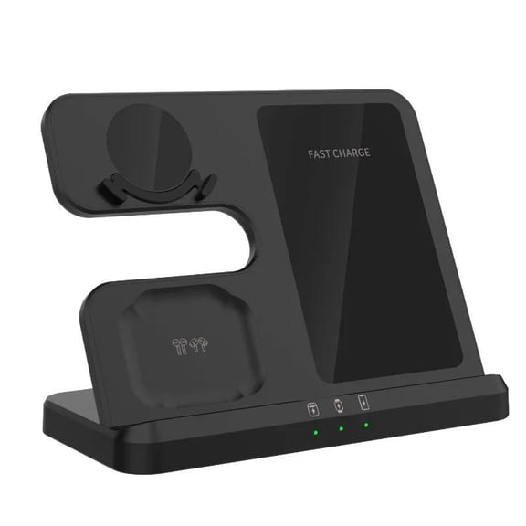 3 in 1 Upgraded Wireless Charger Dock, Fast Induction Charging Stand for Samsung Phone, Galaxy Watch & Galaxy Buds, Compact Multi-Device Charging Station with Clock