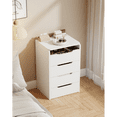 thumbnail image 1 of 3 in 1 Vanity Desk with Plip Top Mirror, Small Make Up Vanity Set with Visible Glass Desktop, Compact Makeup Vanity with 3 Drawers, Cushioned Tool, Dressing Table for Bedroom ( BACK TO SCHOOL ), 1 of 9