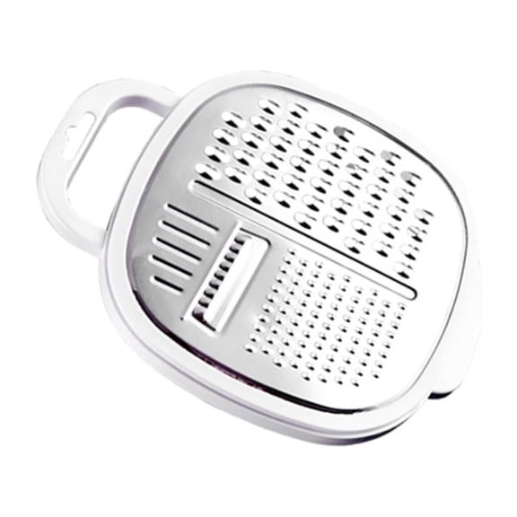 3 in 1 Vegetable Slicer with Storage Box, Stainless Steel Cheese Box Grater, Food Chopper, Wave Cutter, Kitchen Multi-Purpose Grater for Potatoes, Carrots, Zucchini, Onions... (white)