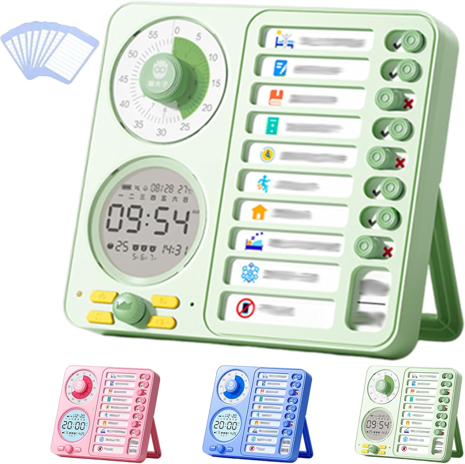 3 in 1 Visual Timer for Kids, Visual Schedule with Timer & Checklist ...