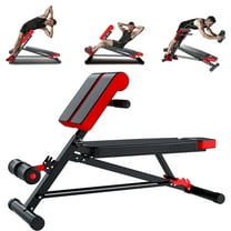 3 in 1 Weight Bench, 800lb, Roman Chair, Sit Up Bench, Workout Bench , Adjustable Strength Training Bench for Full Body Workout with Handle, Abdomen Core and Comprehensive Glute Training